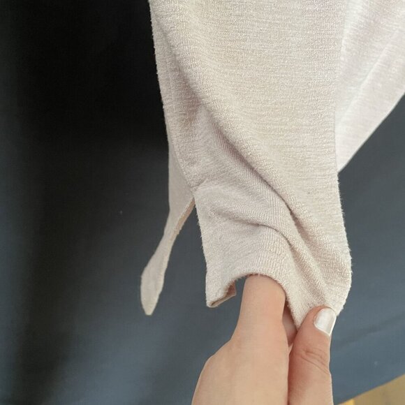 GAP soft pink long tunic style sweater top women's size small casual v-neck - Picture 5 of 8